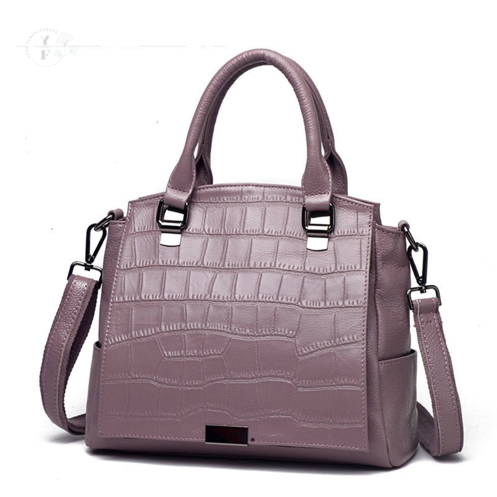 Crocodile pattern handbag leather fashion diagonal